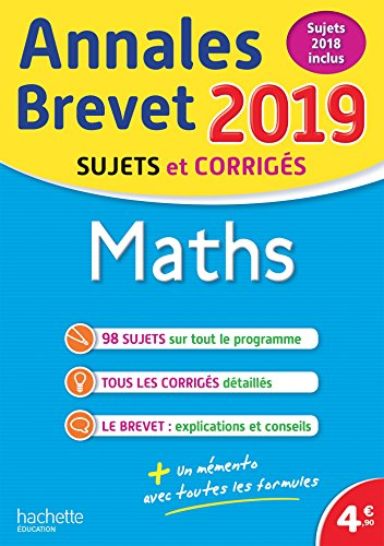 Annales Brevet 2019 Maths