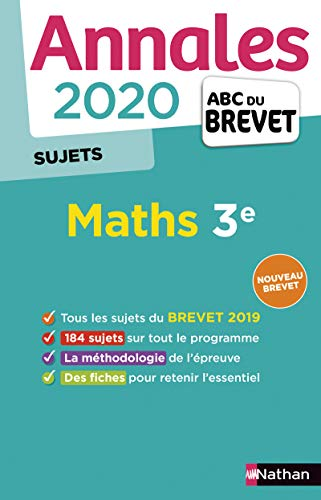 Annales maths 3ème 2020