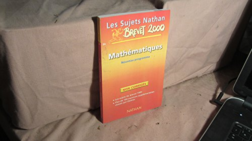 Annales Mathématiques 2000 Nathan non corrigés